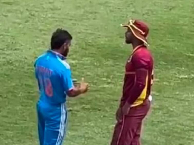 Virat Kohli Gives Advice To With West Indies Batter, Star's Gesture Wins Hearts Of Netizens india vs west indies Virat Kohli Gives Advice To West Indies Batter, Star's Gesture Wins Hearts Of Netizens