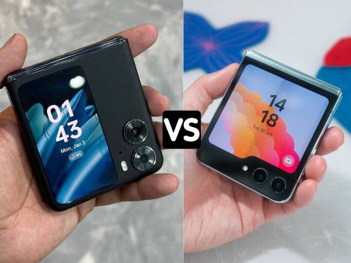 Galaxy Z Flip 5 vs Oppo Find N2 Flip: सैमसंग ने हाल ही में गैलेक्सी Z Flip 5 स्मार्टफोन लॉन्च किया है. फिलहाल आप फोन को अपने लिए प्री-बुक कर सकते हैं.