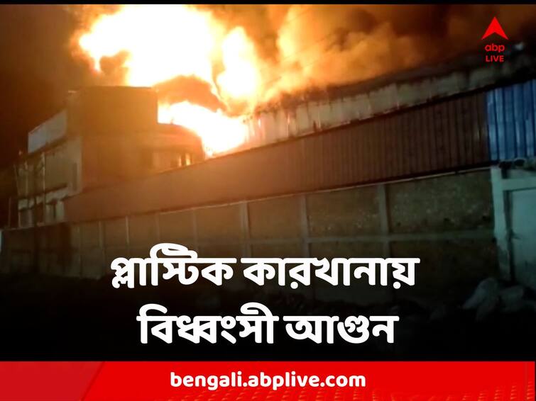 South 24 Parganas Subhashgram Plastic Factory caught fire 10 fire tenders rushed Subhashgram Fire : আগুনের লেলিহান শিখার গ্রাসে প্লাস্টিক কারখানা, কালো ধোঁয়ায় আতঙ্ক বারুইপুর পলিটেকনিক কলেজের পাশে