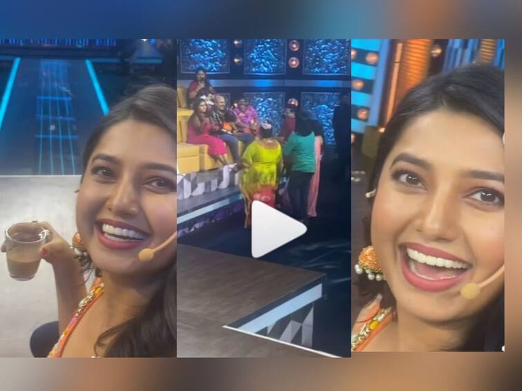 Prajakta Mali And Sai Tamhankar share video from maharashtrachi hasyajatra shooting set Prajakta Mali: प्राजक्तानं शेअर केला 'महाराष्ट्राची हास्यजत्रा' या कार्यक्रमाच्या सेटवरील खास व्हिडीओ; म्हणाली, 'लाफ्टर थेरपी...'