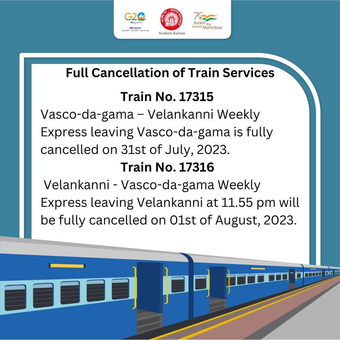 Trains Cancelled: பயணிகள் கவனத்திற்கு; திருச்சி மார்க்கத்தில் 12  ரயில்கள் சேவை ரத்து - முழு விவரம்