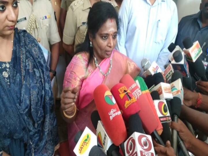 Don't ask the governor about politics Governor Tamilisai's reply on Annamalai Padayatra TNN 'கவர்னரிடம் அரசியல் பற்றி கேட்கக்கூடாது'; அண்ணாமலை பாதயாத்திரை குறித்து ஆளுநர் தமிழிசை பதில்