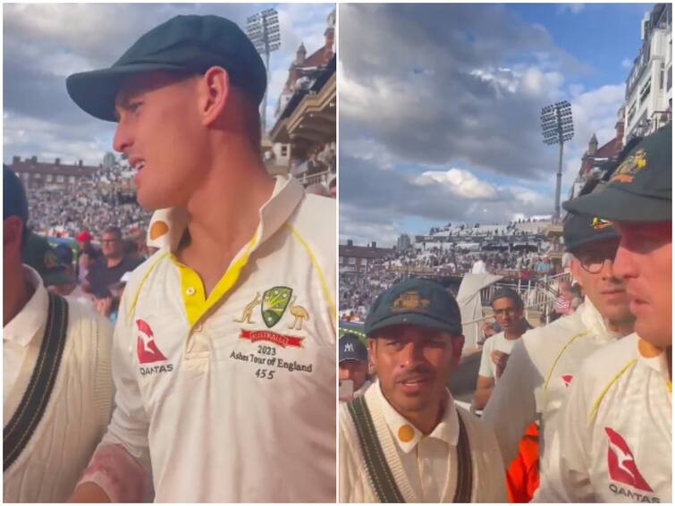 England vs Australia 5th Ashes Test Marnus Labuschagne, Usman Khawaja Confront Fan For Shouting 'Boring' At Australia Team WATCH | 'What Did You Say?': Marnus Labuschagne, Usman Khawaja Confront Fan For Shouting 'Boring' At Australia Team