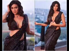 Shweta Tiwari Sets Hearts Racing With Glamorous Look In A Black Saree | SEE PICS