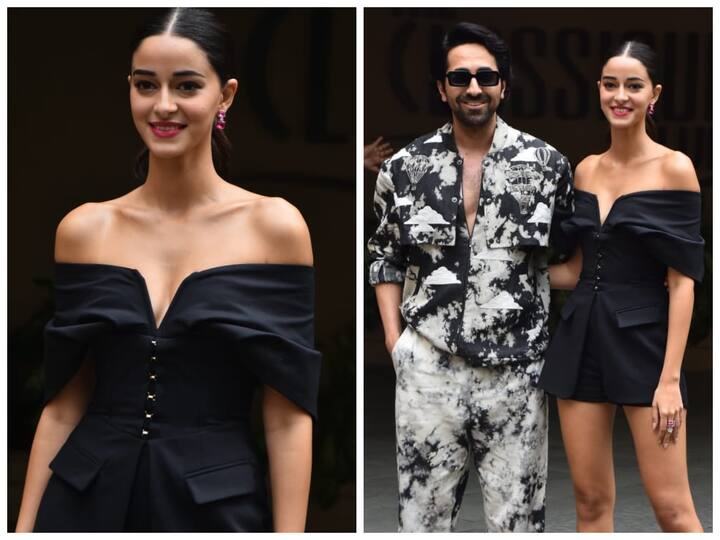 'Dream Girl 2' actors Ananya Panday and Ayushmann Khurrana were seen in Mumbai to promote their upcoming movie.