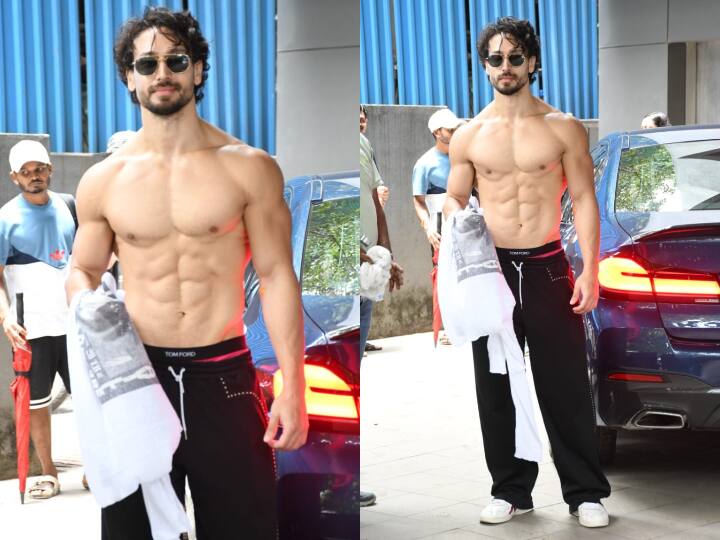 Tiger Shroff Stepped Out Without Shirt Meet Fans Actor Shirt Less Photos Viral On Social Media 5159