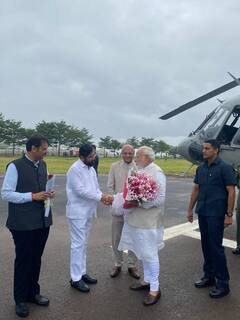  PM Modi Pune visit: पंतप्रधान नरेंद्र मोदी पुण्यनगरीत दाखल; मुख्यमंत्री, उपमुख्यमंत्र्यांकडून मोदींचं स्वागत
