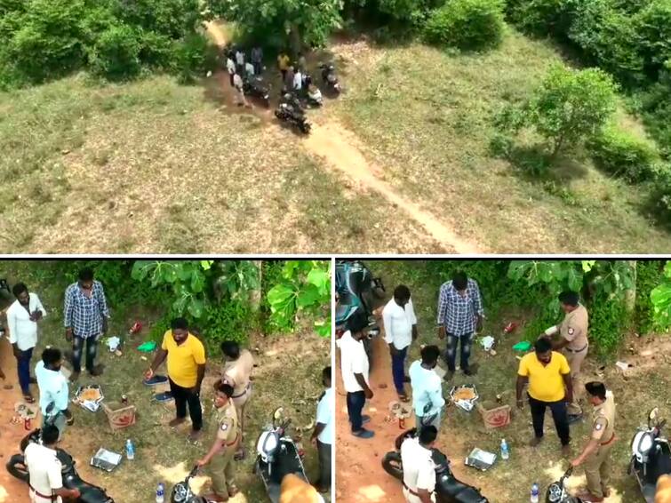 Villupuram: Monitoring by drone camera in forest area of Tindivanam Marakanam area TNN ட்ரோனை பார்த்ததும் தெறித்து ஓடிய மது பிரியர்கள்; விழுப்புரத்தில் பரபரப்பு