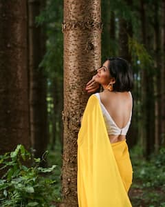 Shweta Shinde : गर्द हिरवळ झाडी अन् श्वेताची पिवळी साडी.., श्वेता शिंदेचे भन्नाट फोटो व्हायरल