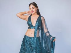 Sreejita De Goes Ethnic In A Metallic Blue Lehenga, See Pics
