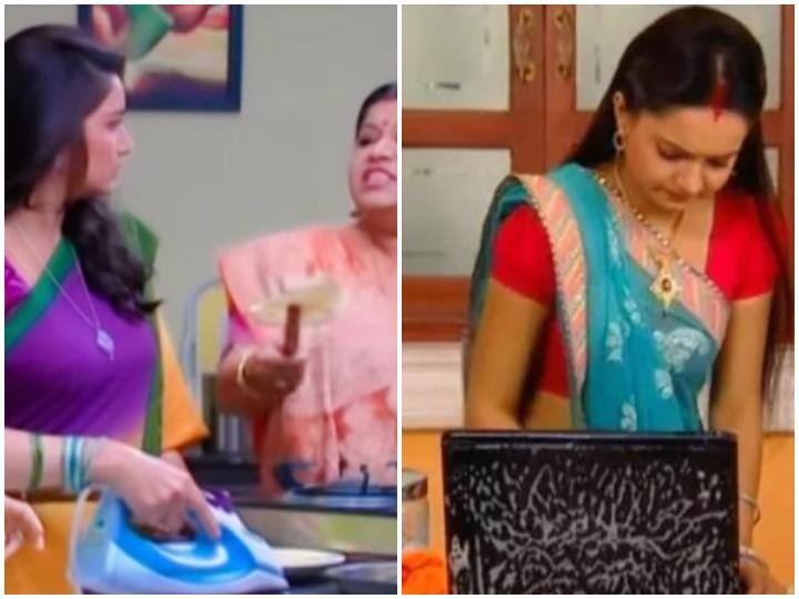 TV Serials weird scene of drying papad with Iron to Washing laptop check list here किसी ने पानी से धोया लैपटॉप, तो किसी ने प्रेस से सेंके पापड़, जब टीवी शोज में हुई बेवकूफी की हद पार