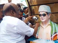 MGR's Bust Smeared With Red Paint In Chennai, Later Cleaned By Ex-Minister Jayakumar — PICS
