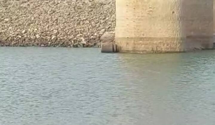 वाघदर्डी धरणावरून मनमाड शहराला पाणीपुरवठा करण्यात येतो सध्या मात्र भर पावळ्यातही धरणाने तळ गाठला