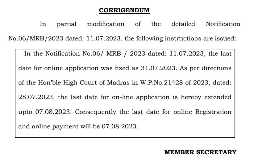 TN MRB Recruitment 2023: 1,066 பணியிடங்கள்; எம்.ஆர்.பி. வேலைவாய்ப்பு; விண்ணப்பிக்க கால அவகாசம் நீட்டிப்பு!