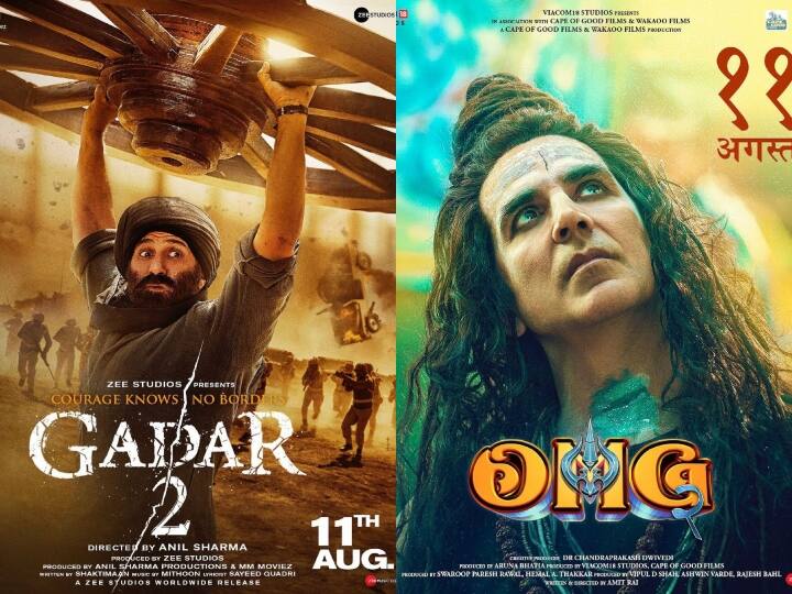 Gadar 2 advance booking collection is more than OMG 2 Sunny Deol Akshay Kumar film release पहले दिन 'Gadar 2' करेगी 'OMG 2' से ज्यादा कमाई? एडवांस बुकिंग में बिके हज़ारों टिकट, अक्षय की फिल्म का रहा ये हाल!