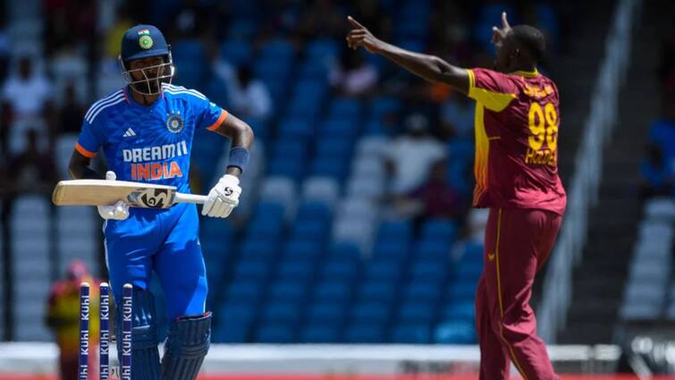 IND vs WI 1st T20 India lost by 4 runs against West Indies series 1-0 Brain Lara Stadium IND vs WI, Match Highlights: জলে গেল তিলকের লড়াই, ওয়েস্ট ইন্ডিজ়ের বিরুদ্ধে প্রথম ম্যাচে হার ভারতের