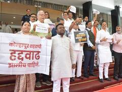 Kolhapur : कोल्हापूरच्या हद्दवाढीसाठी आमदार जयश्री जाधवांचे विधानभवनाच्या पायऱ्यांवर आंदोलन