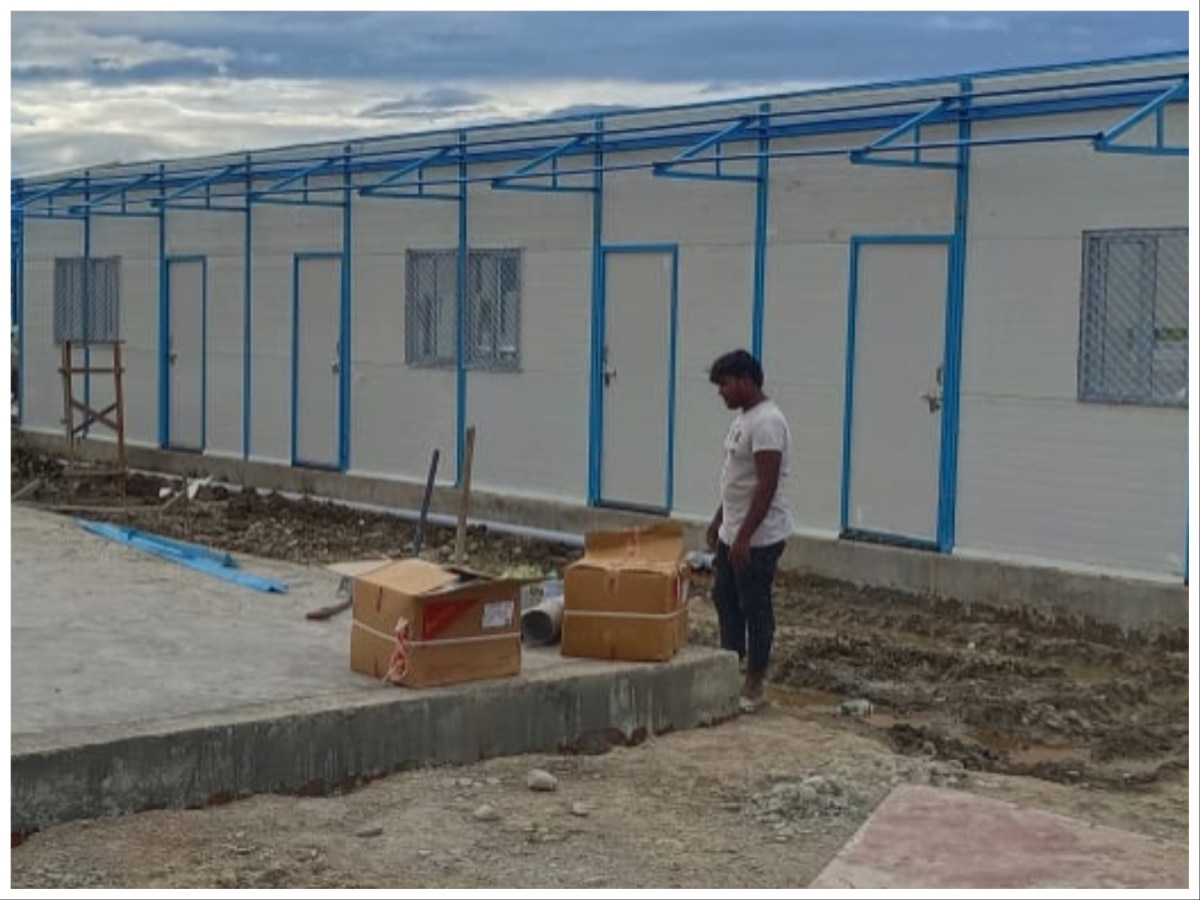 Construction Of Temporary Houses For Those Displaced Begins In Manipur. First Visuals Out