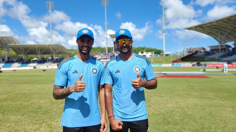 India vs West Indies 1st T20 Tilak Varma Mukesh Kumar debut Today know details Tilak Mukesh T20 Debut: স্বপ্নপূরণ! ভারতের হয়ে অভিষেক ঘটাচ্ছেন তিলক, টি-টোয়েন্টি ডেবিউ মুকেশের