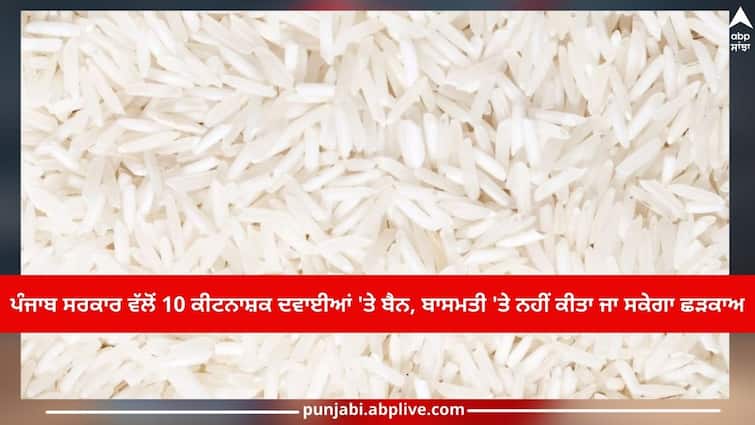 Punjab government bans 10 pesticides, Basmati will not spray Punjab News: ਪੰਜਾਬ ਸਰਕਾਰ ਵੱਲੋਂ 10 ਕੀਟਨਾਸ਼ਕ ਦਵਾਈਆਂ 'ਤੇ ਬੈਨ, ਬਾਸਮਤੀ 'ਤੇ ਨਹੀਂ ਕੀਤਾ ਜਾ ਸਕੇਗਾ ਛੜਕਾਅ