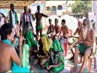 திருச்சியில் 7வது நாளாக தொடரும் போராட்டம்;  ஒப்பாரி வைத்த விவசாயிகள்