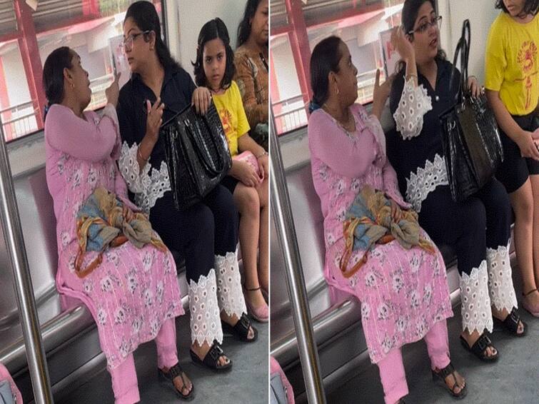 Women Get Into Heated Argument In Delhi Metro Video Goes Viral. WATCH Women Get Into Heated Argument In Delhi Metro, Video Goes Viral. WATCH