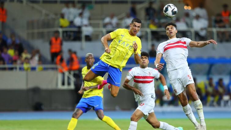 Cristiano Ronaldo scores in the dying minutes for Al Nassr to help them qualify for Arab Club Champions Cup Cristiano Ronaldo: শেষ মুহূর্তে জ্বলে উঠলেন রোনাল্ডো, অনবদ্য গোলে আল নাসরকে পৌঁছে দিলেন পরের রাউন্ডে