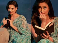 Shweta Tiwari In A Printed Chiffon Saree Takes Us Back To Retro Era - SEE PICS