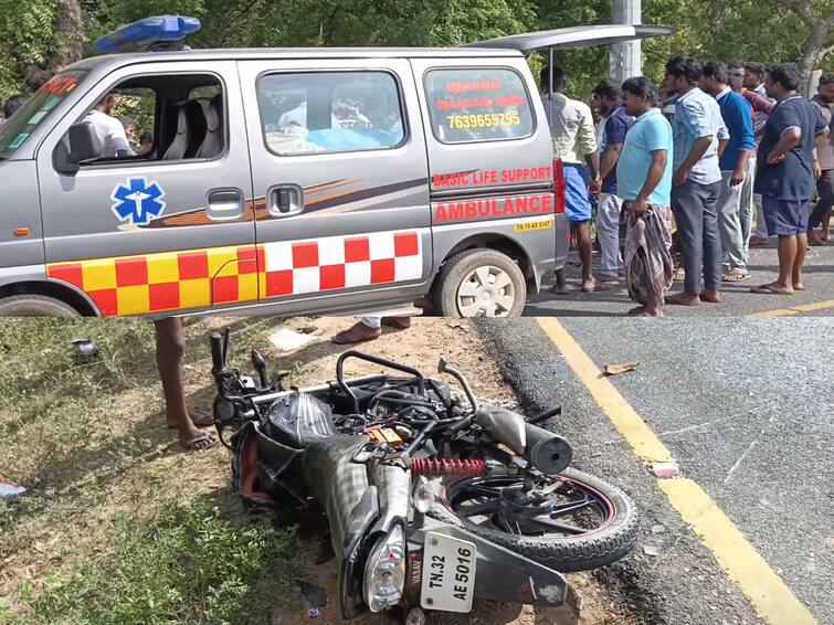 Husband and wife killed in an accident where a bus collided with a two-wheeler near Marakkanam TNN மரக்காணம் அருகே இருசக்கர வாகனம் மீது பேருந்து மோதி  கணவன், மனைவி உயிரிழப்பு