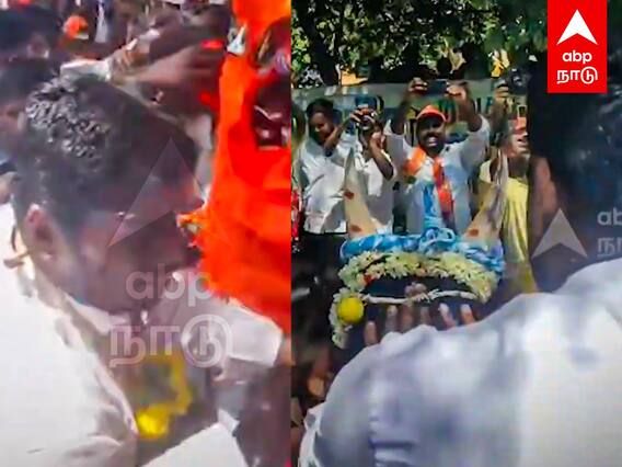 Annamalai Jallikattu Kaalai : பாய்ந்த ஜல்லிக்கட்டு காளை.. JUST MISS-ல் தப்பிய அண்ணாமலை