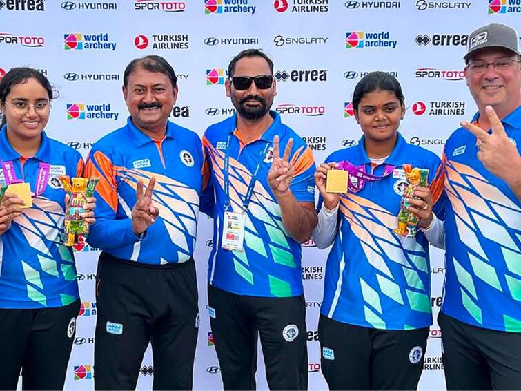 World Archery Championships: Indian Women's Compound Team Clinches Gold World Archery Championships: Indian Women's Compound Team Clinches Gold