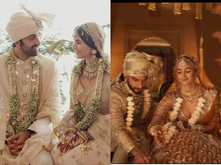 alia bhatt reveals Similarities between Rocky aur rani kii prem kahaani scene and wedding says ranbir goes down and bows his head for varmala फिल्म में ही नहीं रियल में भी वरमाला के लिए घुटनों पर बैठ गए थे Alia Bhatt के दुल्हे राजा, एक्ट्रेस ने किया खुलासा