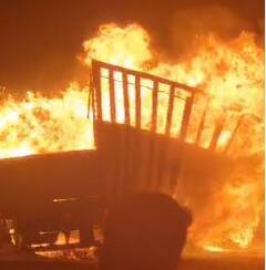 Buldhana : समृद्धी महामार्गावर बर्निंग ट्रकचा थरार