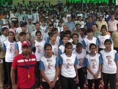 बारिश भी कम नहीं कर पाई खिलाड़ियों का जज्बा, राजीव गांधी शहरी एवं ग्रामीण ओलंपिक खेलों का हुआ आगाज