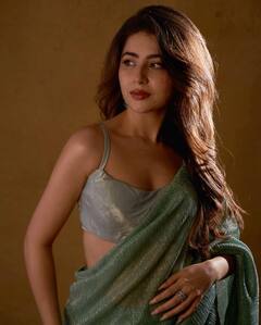 Aditi Bhatia Stuns In A Glamorous Sea Green Saree At Aaliyah Kashyap's Engagement