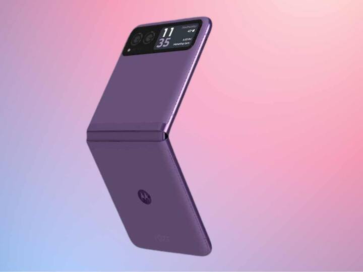 Moto Razr 40 (Rs 59,999): The phone comes with Qualcomm Snapdragon 7 Gen 1 processor. It has a 64-megapixel main sensor with OIS and a 13-megapixel ultrawide lens while a 32-megapixel selfie sensor sits on the primary display for slipped-open selfies. The phone also comes with a 4,200 mAh battery and 33 W fast charging support. (Source: Motorola)