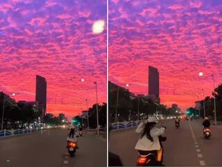 Amazing Video: ਕਿੰਨਾ ਅਦਭੁਤ ਦ੍ਰਿਸ਼? ਇਸ ਦੇਸ਼ 'ਚ ਸੂਰਜ ਡੁੱਬਣ ਸਮੇਂ ਦਿਖਾਈ ਦਿੱਤਾ 'ਗੁਲਾਬੀ' ਅਸਮਾਨ, ਦੇਖ ਕੇ ਹੈਰਾਨ ਰਹਿ ਗਏ ਲੋਕ!