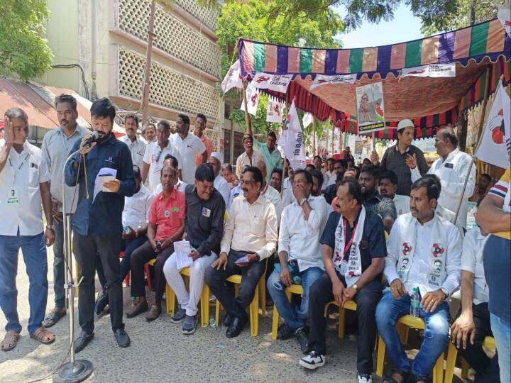 makkal needhi maiam  More than 100 members participated in the protest demonstration on behalf of Kanchipuram மணிப்பூர் கலவரம் விவகாரம்..! காஞ்சிபுரத்தில் போராட்டத்தில் குதித்த மக்கள் நீதி மையம்..!