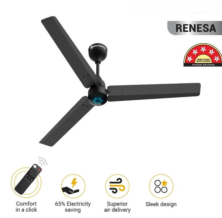 atomberg Renesa: एटमबर्ग ब्रांड में ही यह भी फैन आपकी पसंद बन सकता है. इसमें 1400mm ब्लेड और BLDC मोटर से लैस यह पंखा 5 स्टार रेटिंग से लैस है. इसमें 65 प्रतिशत तक इनर्जी सेविंग होती है. हाई एय़र डिलीवरी और इंडीकेटर्स भी मौजूद हैं. इसमें आपको 2+1 साल की वारंटी मिलती है. अमेजन पर 3,859 रुपये में आप इसे खरीद सकते हैं.