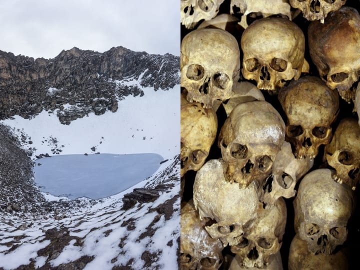 Roopkund lake of india is also known as lake of Skeletons situated in kumau uttrakhand इस लेक में मिलते हैं इंसान के कंकाल, किन लोगों की हैं ये हड्डियां? दिल्ली से है सिर्फ 350 KM दूर