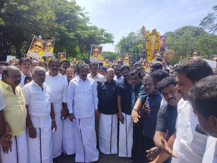 Minister Muthusamy says Karunanidhi is the primary reason for the completion of many projects in Tamil Nadu TNN தமிழ்நாட்டில் பல திட்டங்கள் நிறைவேறுவதற்கு முழு முதல் காரணம் கலைஞர் கருணாநிதி -  அமைச்சர் முத்துசாமி