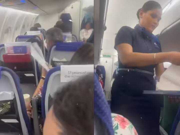 Indigo ਫਲਾਈਟ 'ਚ ਡੇਢ ਘੰਟੇ ਤੱਕ ਬੰਦ ਰਿਹਾ AC, ਕੜਾਕੇ ਦੀ ਗਰਮੀ ਕਾਰਨ ਯਾਤਰੀਆਂ ਦਾ ਹੋਇਆ ਬੁਰਾ ਹਾਲ, ਗੱਤੇ ਨਾਲ ਹਵਾ ਕਰਦੇ ਆਏ ਨਜ਼ਰ- ਵੀਡੀਓ ac remained closed for hours in indigo flight watch viral video Indigo ਫਲਾਈਟ 'ਚ ਡੇਢ ਘੰਟੇ ਤੱਕ ਬੰਦ ਰਿਹਾ AC, ਕੜਾਕੇ ਦੀ ਗਰਮੀ ਕਾਰਨ ਯਾਤਰੀਆਂ ਦਾ ਹੋਇਆ ਬੁਰਾ ਹਾਲ, ਗੱਤੇ ਨਾਲ ਹਵਾ ਕਰਦੇ ਆਏ ਨਜ਼ਰ- ਵੀਡੀਓ