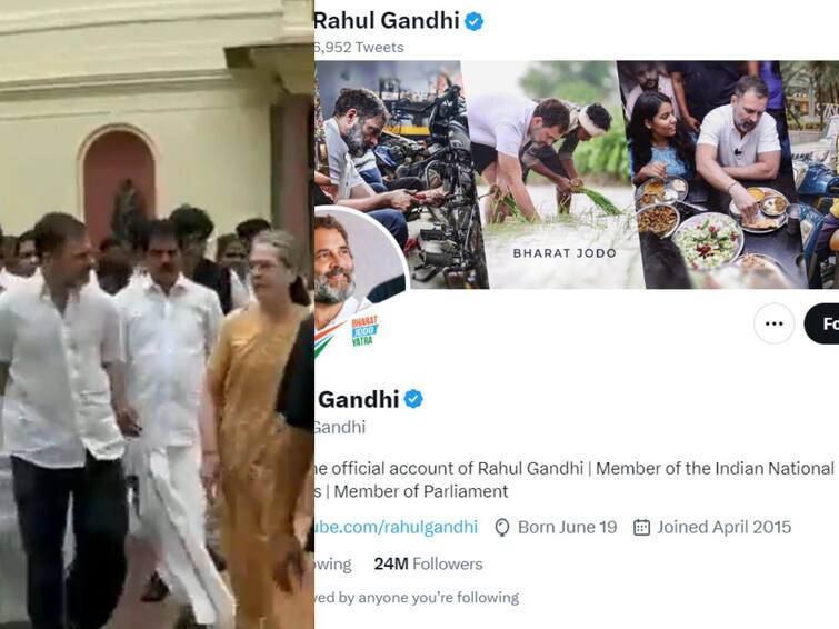 rahul gandhi changed is twitter bio as  Member of Parliament and went to parliament Rahul Gandhi: திரும்ப வந்துட்டேன்னு சொல்லு..! நாடாளுமன்றத்தில் எண்ட்ரீ,  டிவிட்டர் பயோவில் ராகுல் காந்தியின் சம்பவம்..!
