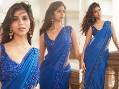 Suhana Khan: ਸੁਹਾਨਾ ਖਾਨ ਨੇ ਬਲੂ ਸਾੜ੍ਹੀ ਪਹਿਨੀ ਸੋਸ਼ਲ ਮੀਡੀਆ 'ਤੇ ਮਚਾਈ ਤਬਾਹੀ, ਮੰਨਤ ਦੀ ਬਾਲਕੋਨੀ 'ਚ ਪੋਜ਼ ਦਿੰਦੇ ਹੋਏ ਸ਼ੇਅਰ ਕੀਤੀਆਂ ਤਸਵੀਰਾਂ