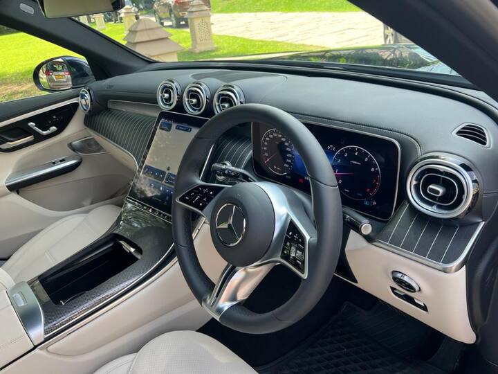 There are rear sunblinds, a 15 speaker 3D Burmester Audio system, ambient lighting, 7 airbags, active lane keep assist, blind sport assist, 360 degree camera etc. Range includes a GLC 300 petrol with 4Matic along with a 48V integrated starter generator technology which adds in 200nm and 23bh of electric boost to 258bhp and 400nm. Petrol GLC has a mileage of 14.72 kmpl.  (Source: Somnath Chatterjee)