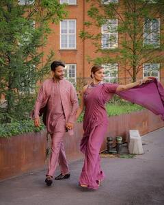 Ankita Lokhande And Vicky Jain Give Couple Goals Twinning In Matching Outfits | PICS