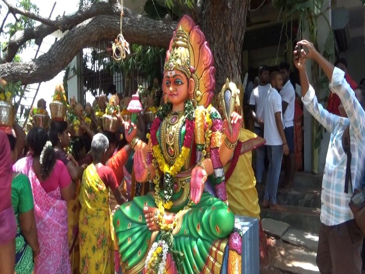 கூல்ட்ரிங்ஸ் பாட்டில்களால், அலங்காரம்..! மாமல்லபுரம் கேனோரி கங்கையம்மன் ஆடிவிழா..!