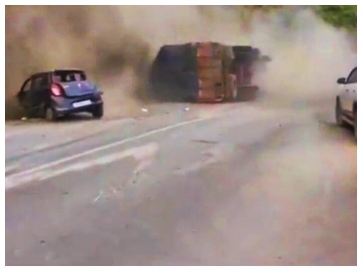 Truck seen running on the road in film style, four vehicles hit, husband and wife died ann Shimla Truck Accident: फिल्मी अंदाज में सड़क पर दौड़ता दिखा ट्रक, चपेट में आई चार गाड़ियां, पति-पत्नी की मौत