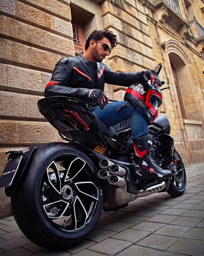 Ranveer Singh Steals Hearts With His Sporty Look On A Ducati Bike