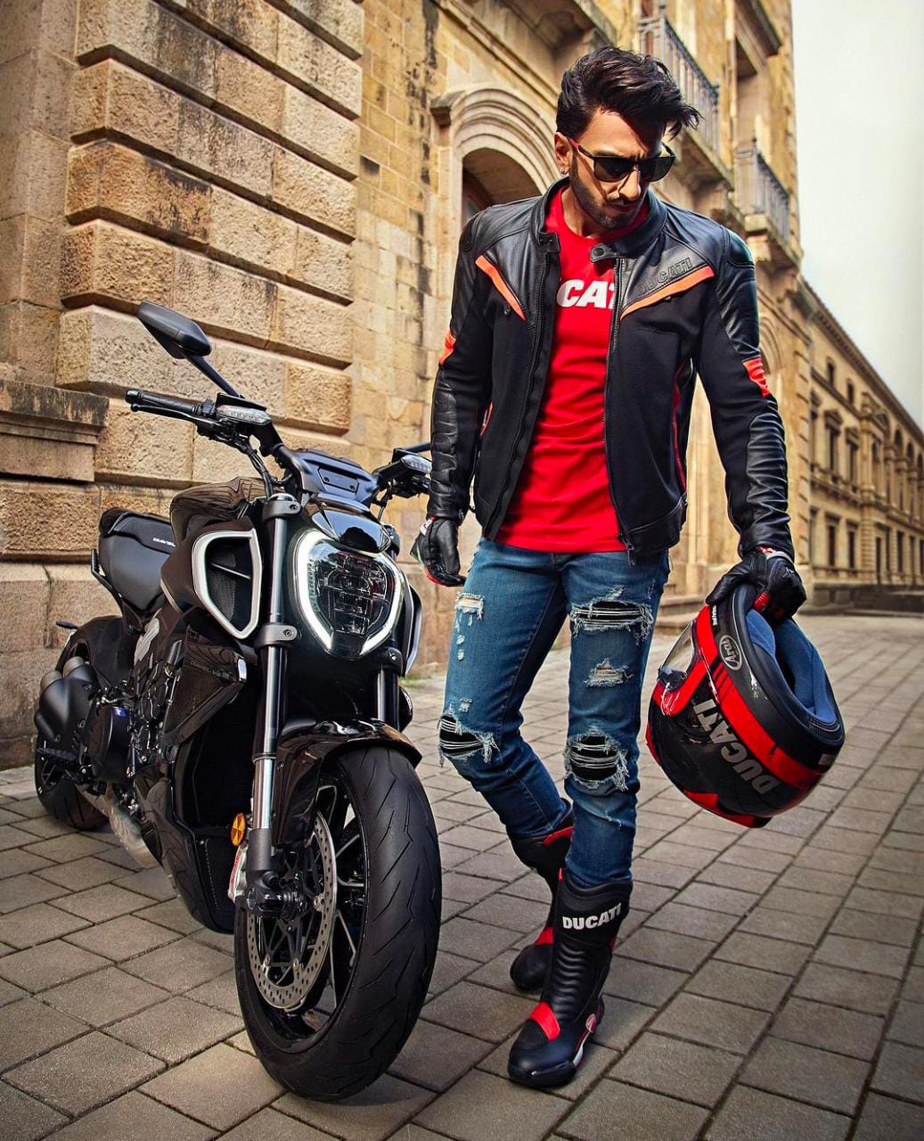 Ranveer Singh Steals Hearts With His Sporty Look On A Ducati Bike